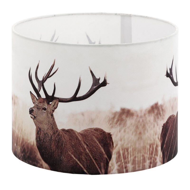 Braune Lampenschirm Noah, Stoff, ländlich Braune Lampenschirm Noah, Stoff, ländlich