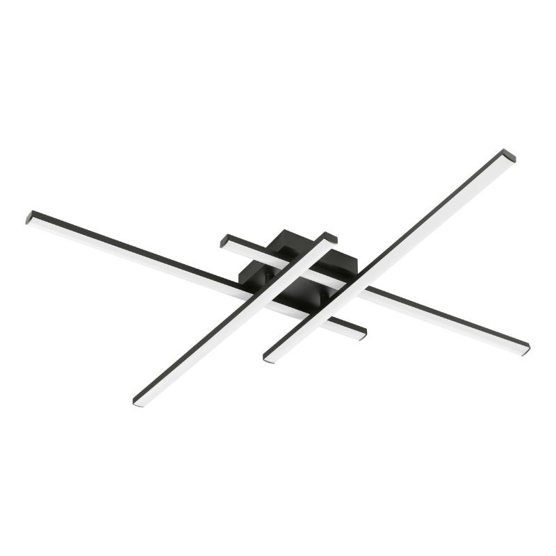 Schwarze design Deckenlampe Kunststoff, Vidya, 20W, 4000K LED, 3-stufig dimmbar