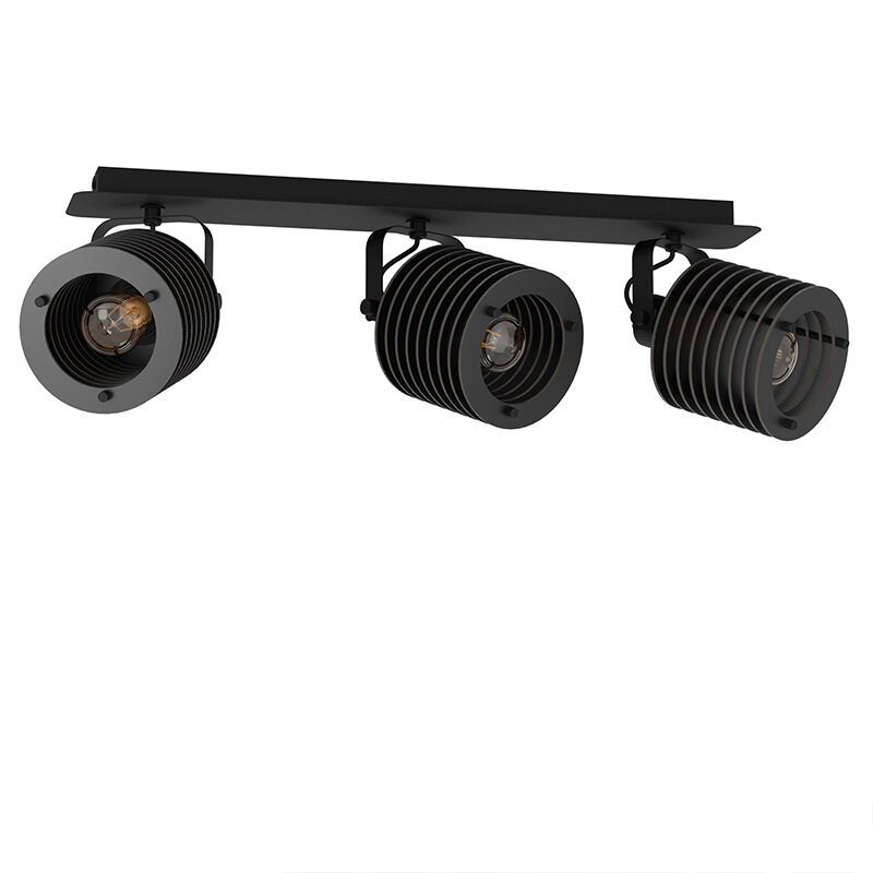 Schwarze industrielle Deckenstrahler Holz, Randy Schwarze industrielle Deckenstrahler Holz, Randy