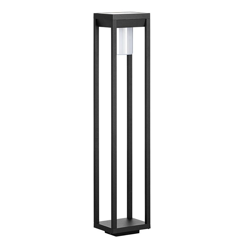 Schwarze moderne Solar Wegeleuchte Aluminium, Kwame, 3,7W, 4000K LED, IP44