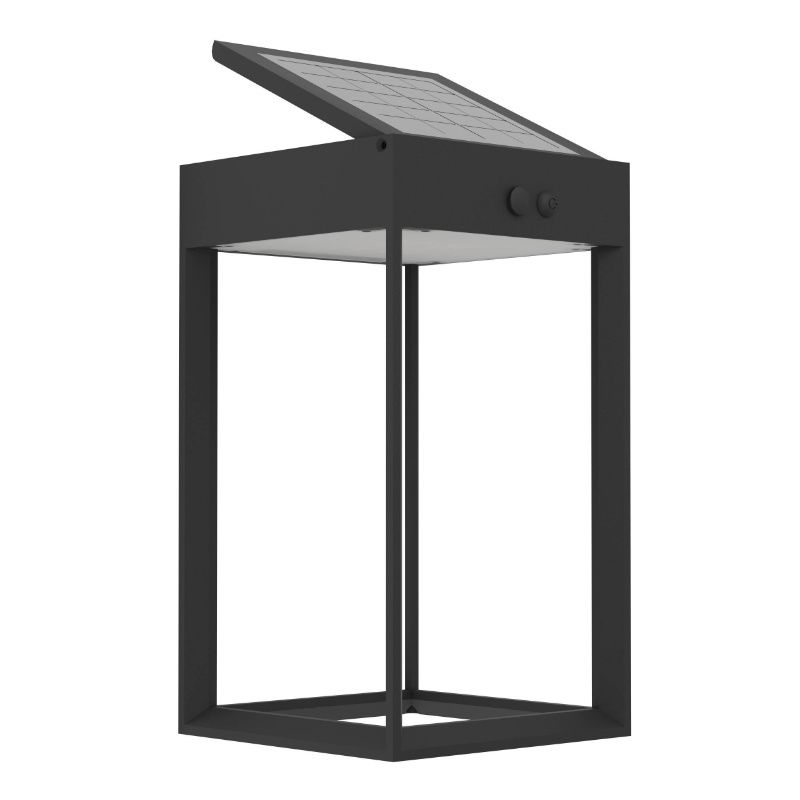 Schwarze Solar Außen Wandleuchte Kunststoff, Hubrecht, 6,5W, 4000K LED, IP65