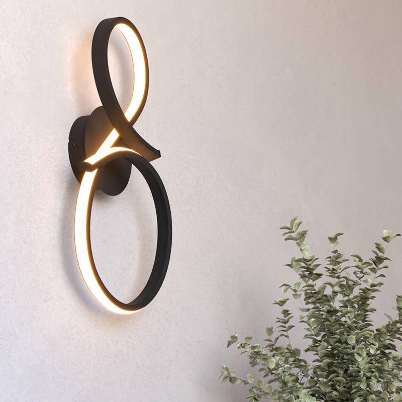 Schwarze moderne Wandleuchte Aluminium, Thekla, 11,4W, 3000K LED Schwarze moderne Wandleuchte Aluminium, Thekla, 11,4W, 3000K LED