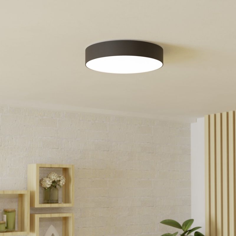 Schwarze moderne Smart Deckenleuchte Kunststoff, Germen, 15W, RGBW LED, mit Fernbedienung Schwarze moderne Smart Deckenleuchte Kunststoff, Germen, 15W, RGBW LED, mit Fernbedienung