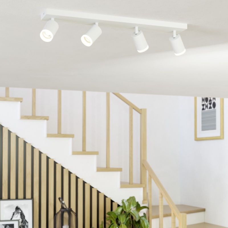 Weiße moderne Smart Deckenleuchte Aluminium, Mayke, 3,7W, RGBW LED