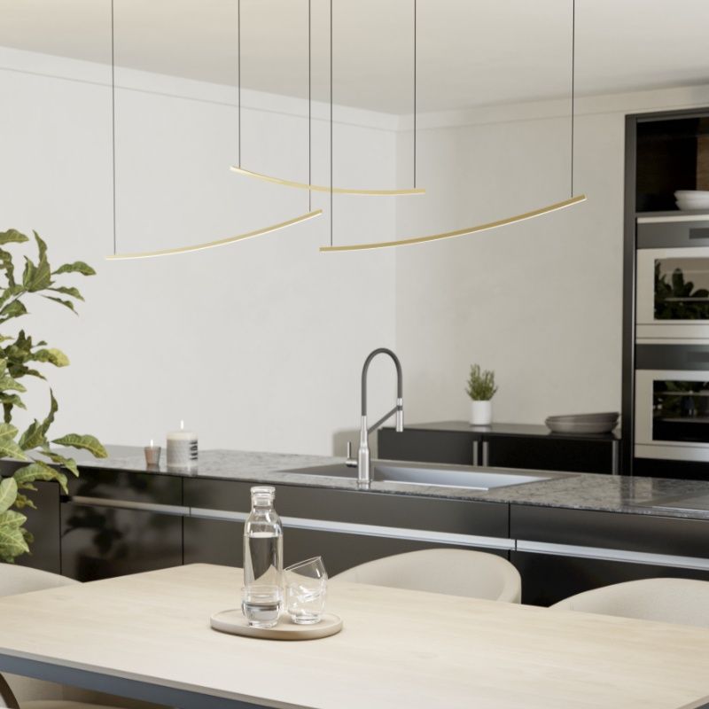 Messing moderne Pendelleuchte Kunststoff, Vilko, 22W, White Switch LED Messing moderne Pendelleuchte Kunststoff, Vilko, 22W, White Switch LED