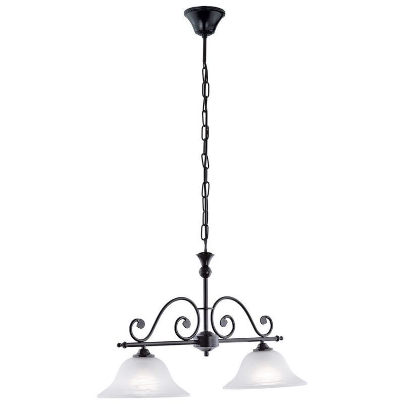 Weiße antik Pendelleuchte Glas, Tesse