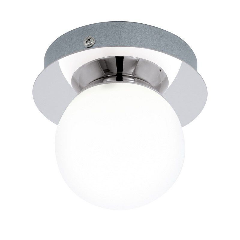 Chrom moderne Deckenleuchte Glas, Escha, 3W, 3000K LED, IP44