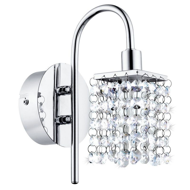 Chrom design Wandleuchte Kristall, Almedina, IP44 Chrom design Wandleuchte Kristall, Almedina, IP44