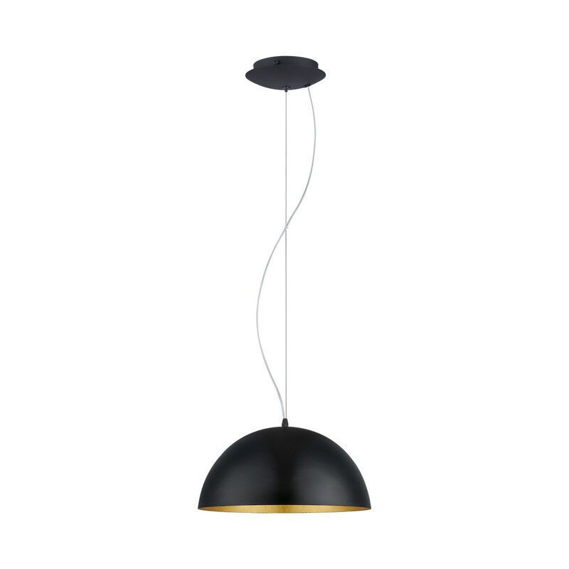 Goldene moderne Pendelleuchte Halbkugel Metall, Geneva