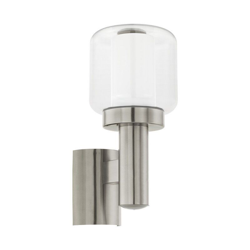 Silberne Außenleuchte Glas, Anco, IP44