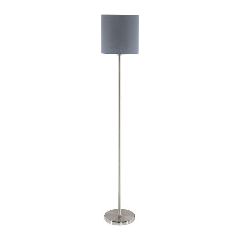 Graue moderne Stehlampe Stoff, Abano, mit Schalter