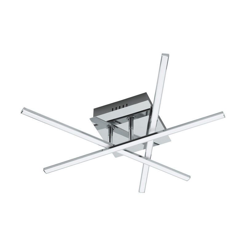 Chrom moderne Deckenleuchte Stahl, Arantxa, 18W, 3000K LED