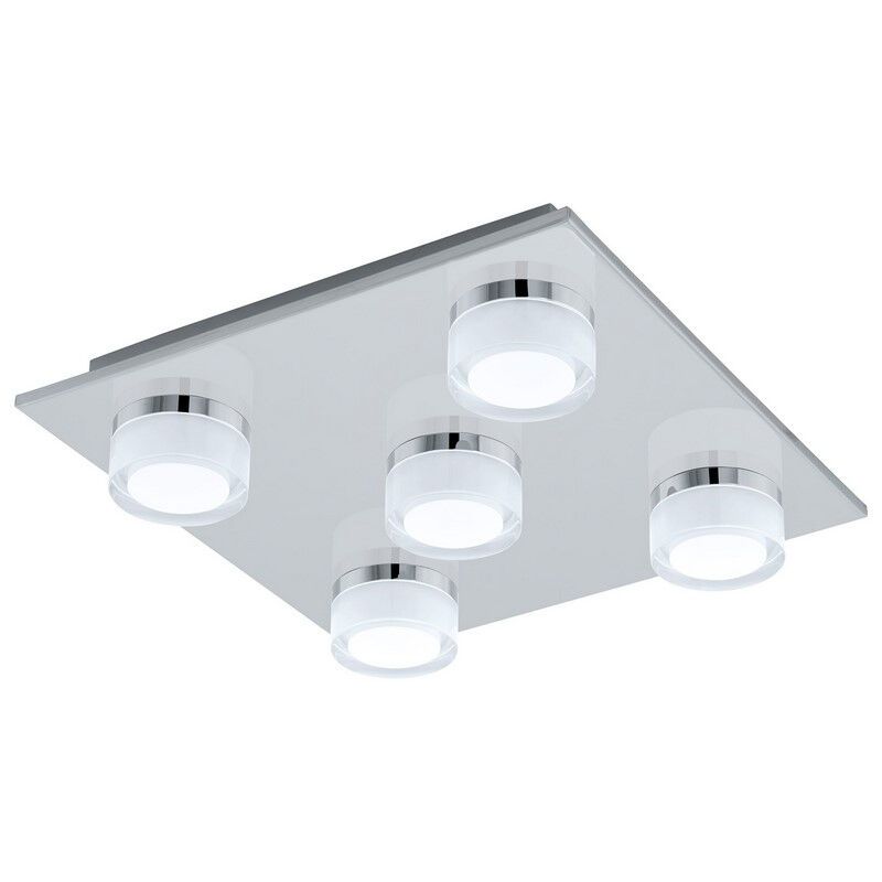 Chrom moderne Deckenleuchte Kunststoff, Busra, 7W, 3000K LED, IP44 Chrom moderne Deckenleuchte Kunststoff, Busra, 7W, 3000K LED, IP44