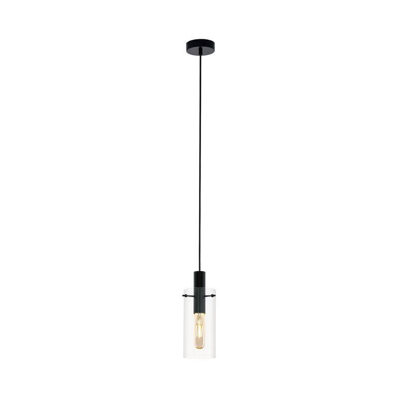 Schwarze moderne Pendelleuchte Glas, Jovanni