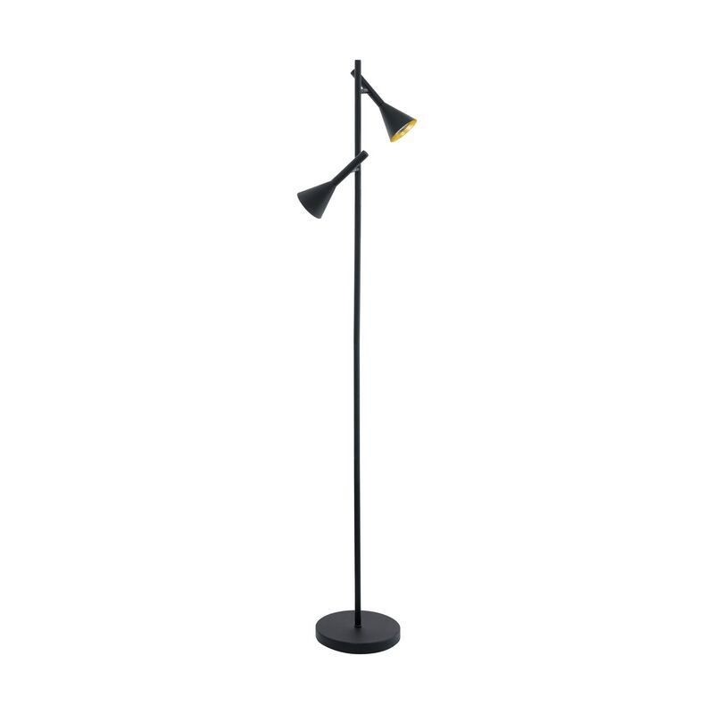Goldene Stehlampe Stahl, Marielle, mit Schalter Goldene Stehlampe Stahl, Marielle, mit Schalter