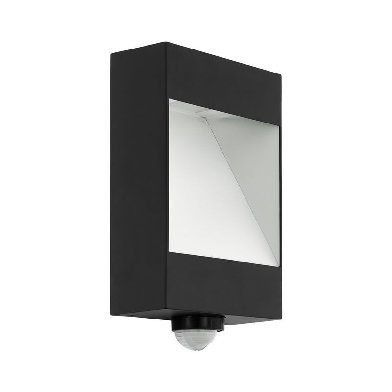 Anthrazit moderne Außen Wandleuchte mit Bewegungsmelder Aluminium, Elvi, 10W, 3000K LED, IP44