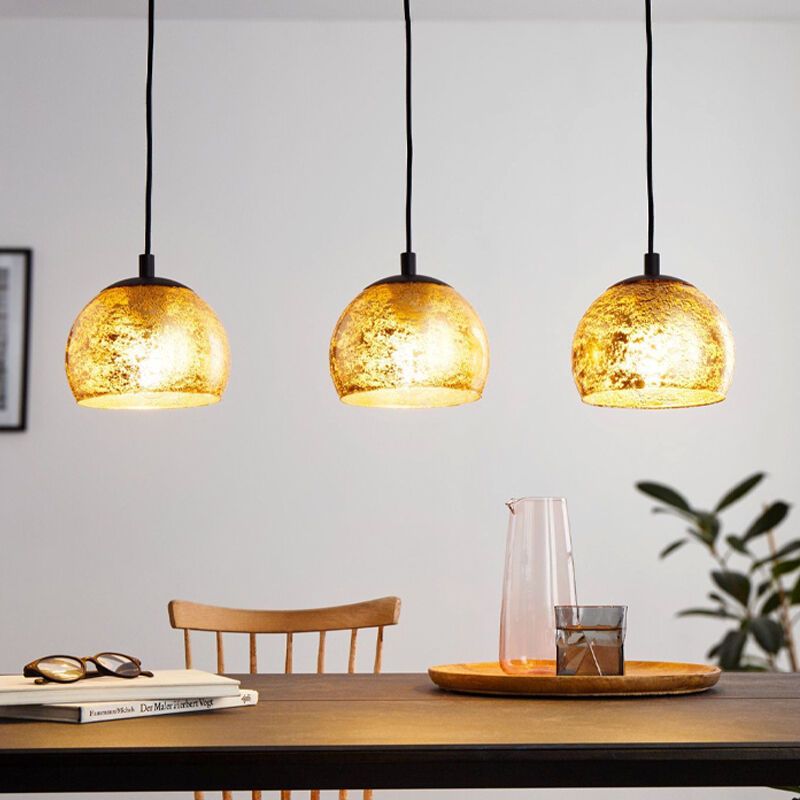 Goldene design Pendelleuchte Glas, Gaston