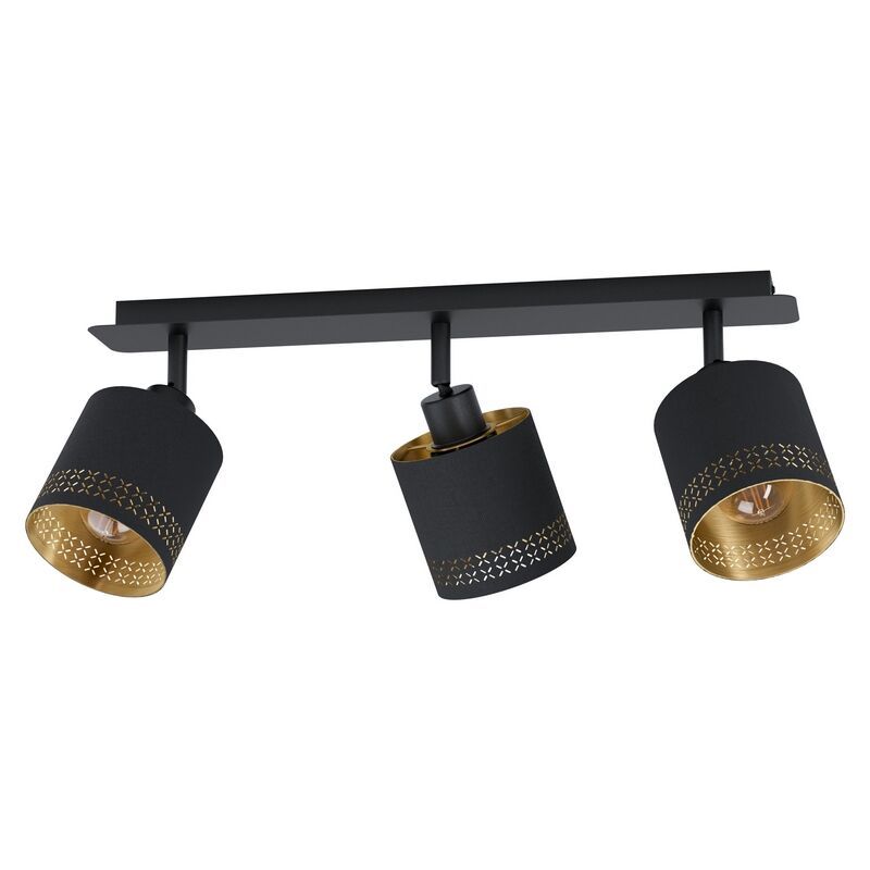 Schwarze moderne Deckenstrahler Stahl, Niko