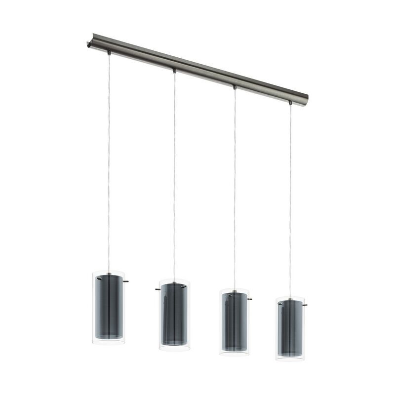Nickel moderne Pendelleuchte Glas, Barceno Nickel moderne Pendelleuchte Glas, Barceno