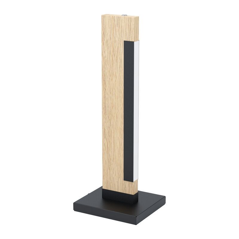 Holz Tischleuchte Braun, Ludovica, 6W, 3000K LED, mit Schalter