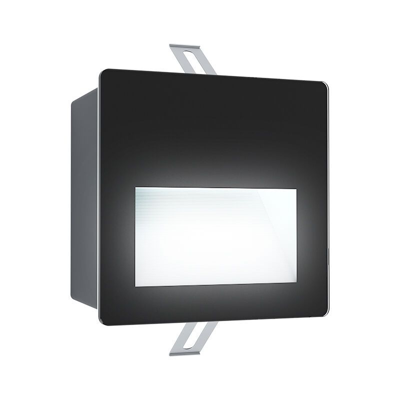 Schwarze moderne Wandeinbauleuchte Außen Aluminium, Luigino, 3,7W, 4000K LED, IP65 Schwarze moderne Wandeinbauleuchte Außen Aluminium, Luigino, 3,7W, 4000K LED, IP65