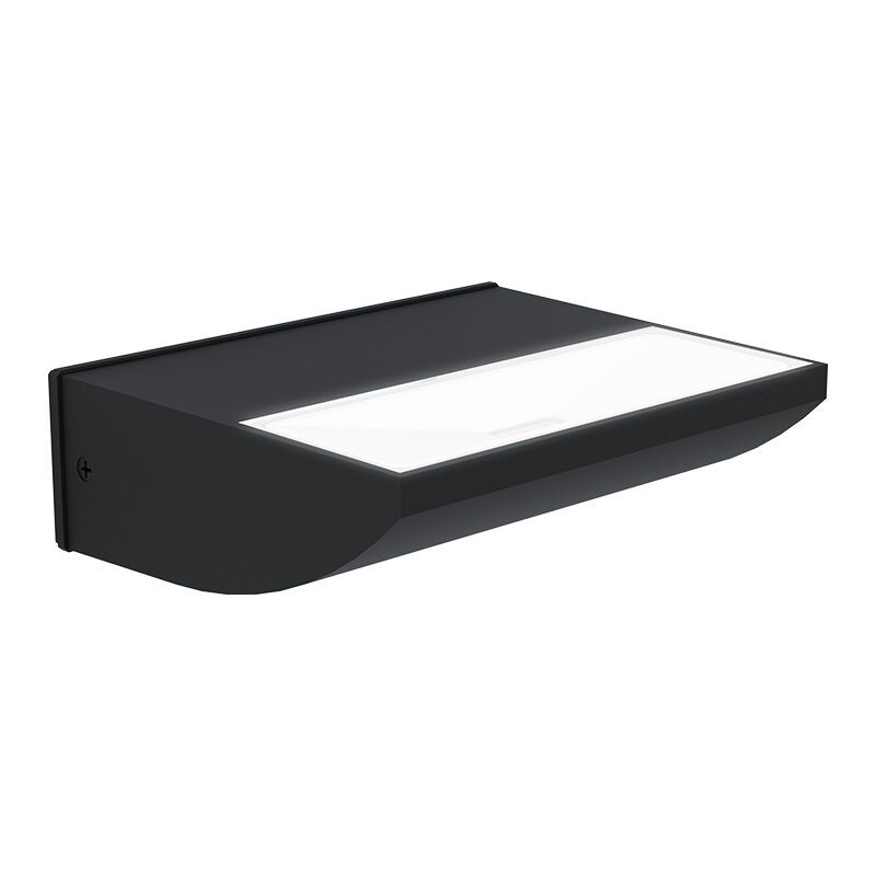 Schwarze moderne Außenleuchte Aluminium, Samuel, 10,5W, 3000K LED, IP44