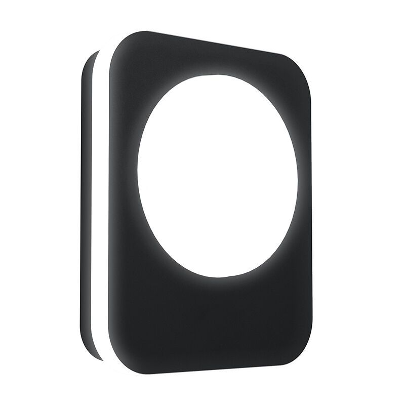 Schwarze moderne Außenleuchte Aluminium, Luut, 9W, 3000K LED, IP44 Schwarze moderne Außenleuchte Aluminium, Luut, 9W, 3000K LED, IP44