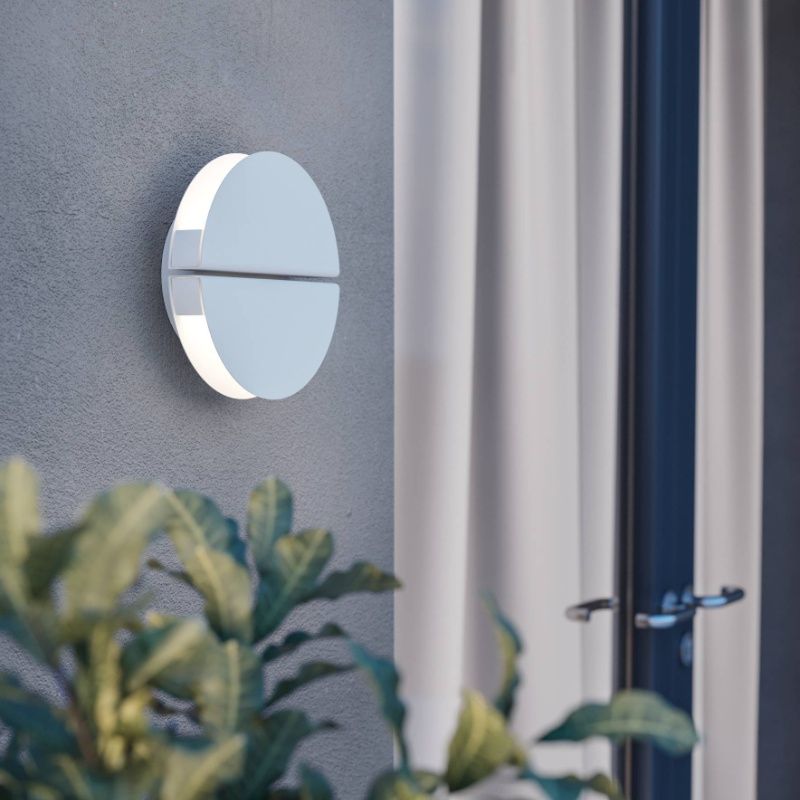 Weiße moderne Wandleuchte Edelstahl, Vidya, 5W, warm- bis kaltweiß einstellbare LED, IP44 Weiße moderne Wandleuchte Edelstahl, Vidya, 5W, warm- bis kaltweiß einstellbare LED, IP44