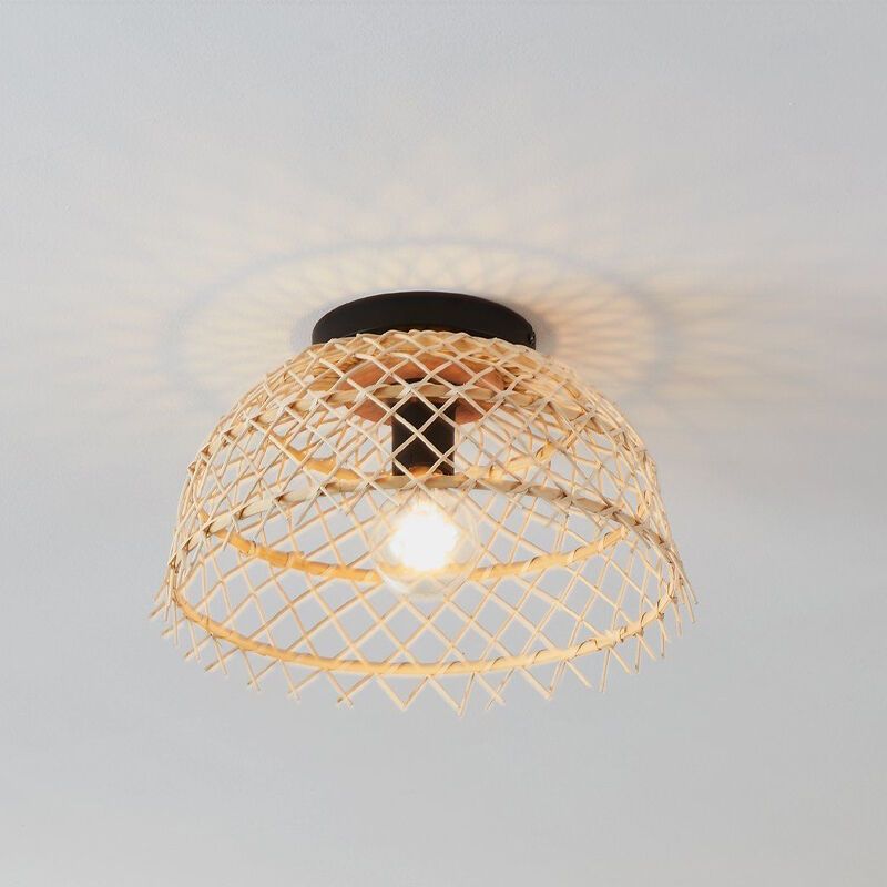 Rattan Deckenlampe Braun, Alida Rattan Deckenlampe Braun, Alida