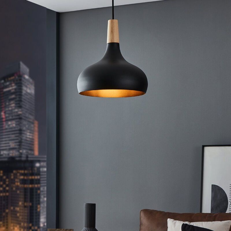 Schwarze Pendelleuchte Aluminium, Tjebbe Schwarze Pendelleuchte Aluminium, Tjebbe