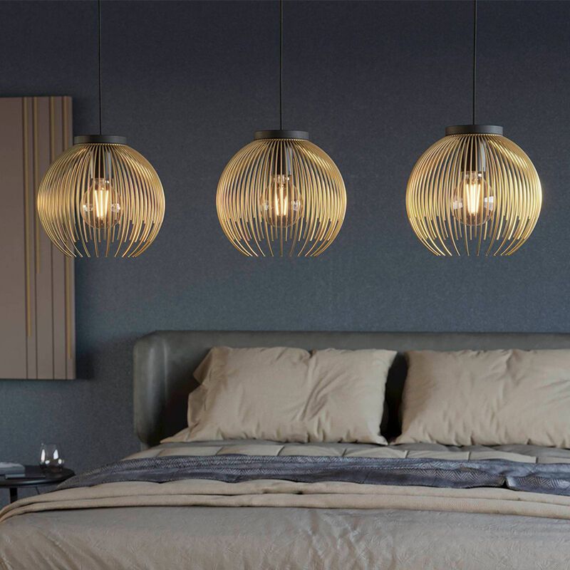 Goldene industrielle Pendelleuchte Aluminium, Keimpe Goldene industrielle Pendelleuchte Aluminium, Keimpe