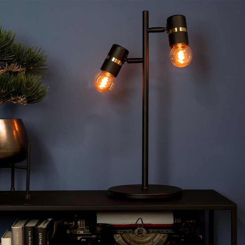 Schwarze Tischleuchte Aluminium, Jelger, mit Schalter Schwarze Tischleuchte Aluminium, Jelger, mit Schalter