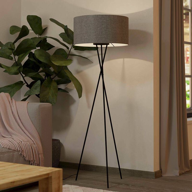 Graue moderne Stativlampe Aluminium, Anuschka, mit Schalter Graue moderne Stativlampe Aluminium, Anuschka, mit Schalter