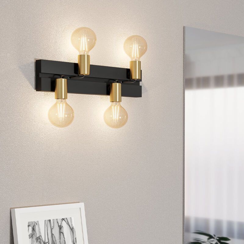 Schwarze Wandleuchte Aluminium, Jelka Schwarze Wandleuchte Aluminium, Jelka