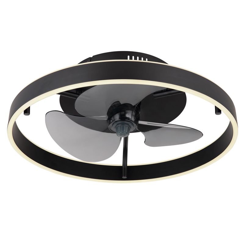 Schwarze moderne Deckenventilator Kunststoff, Joos, 40W, warm- bis kaltweiß einstellbare LED, mit Fernbedienung Schwarze moderne Deckenventilator Kunststoff, Joos, 40W, warm- bis kaltweiß einstellbare LED, mit Fernbedienung