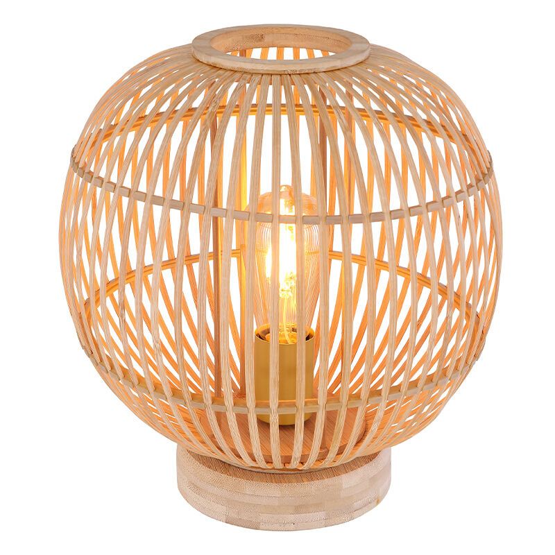 Holz Tischleuchte Braun, Terry, mit Schalter Holz Tischleuchte Braun, Terry, mit Schalter