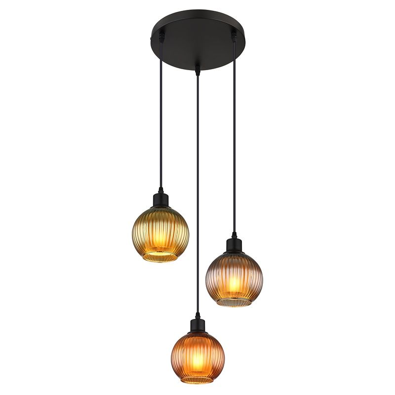 Mehrfarbige retro Pendelleuchte Glas, Zoubida Mehrfarbige retro Pendelleuchte Glas, Zoubida