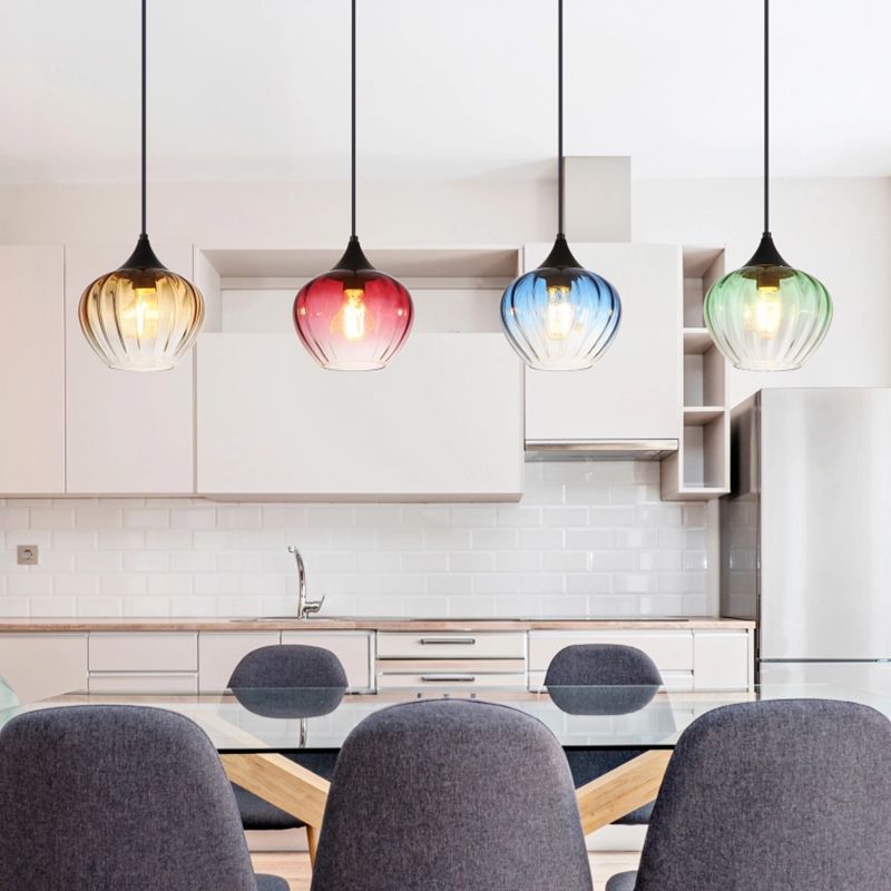Mehrfarbige design Pendelleuchte Esszimmer Glas, Herm