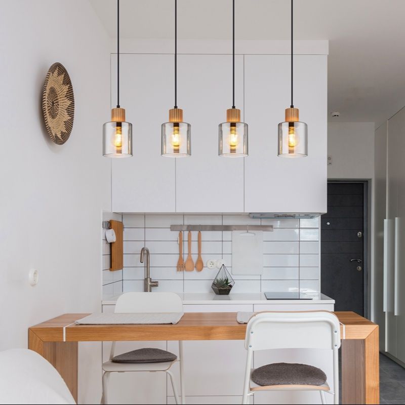 Schwarze Pendelleuchte Rauchglas, Abelon Schwarze Pendelleuchte Rauchglas, Abelon