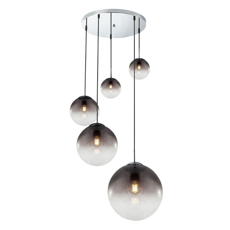 Chrom design Pendelleuchte Glas, Novia
