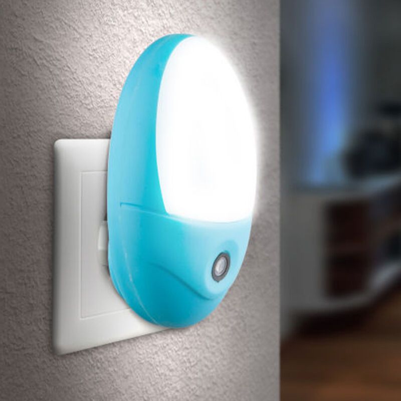 Blaue Kinderzimmer Nachtlampe Kunststoff, Ather, 1W, 6500K LED