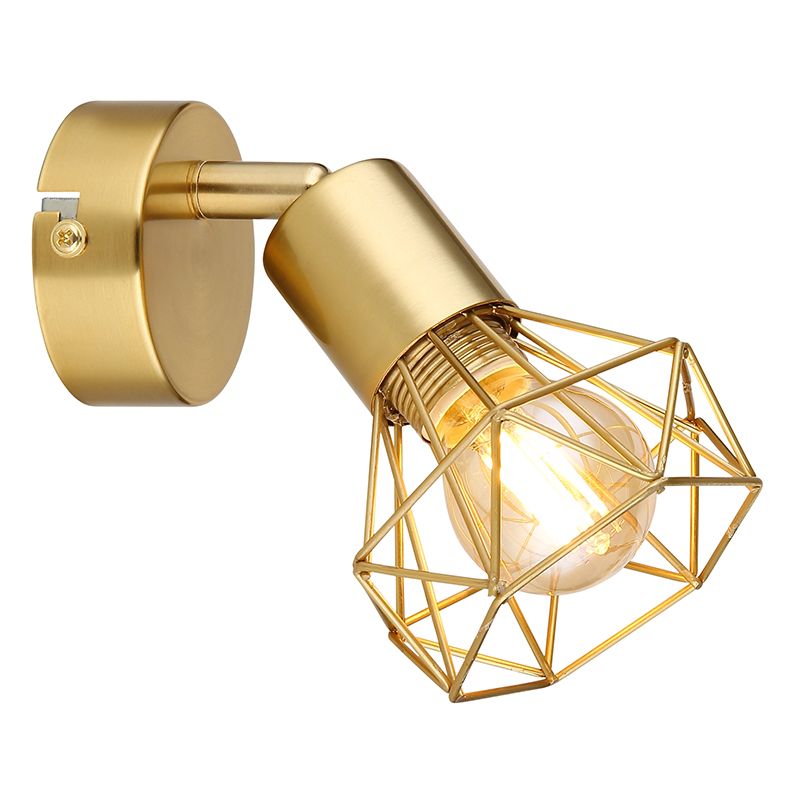 Goldene industrielle Wandstrahler Metall, Oebele Goldene industrielle Wandstrahler Metall, Oebele