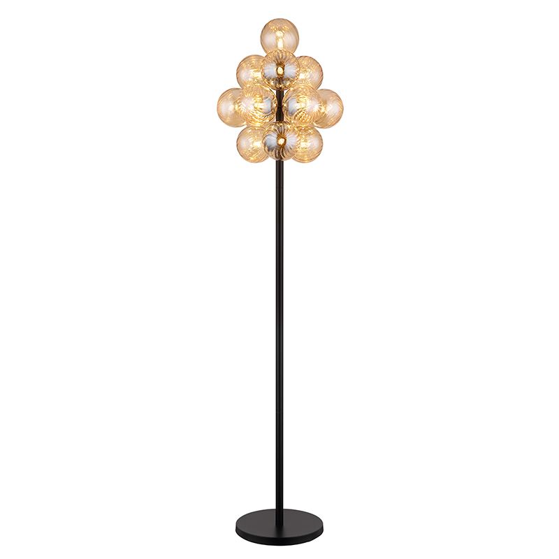 Bernstein retro Stehlampe Glas, Ozan, mit Schalter Bernstein retro Stehlampe Glas, Ozan, mit Schalter
