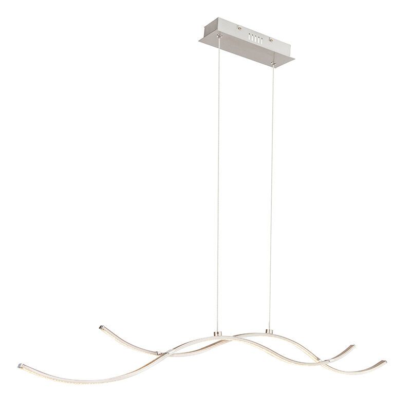Nickel moderne Pendelleuchte Kunststoff, Terence, 30W, 3000K LED