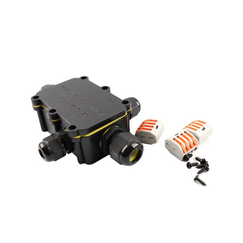 Wasserdichte 4-Wege-Kabelkupplung mit innenliegendem Wago-Stecker, IP68 Wasserdichte 4-Wege-Kabelkupplung mit innenliegendem Wago-Stecker, IP68