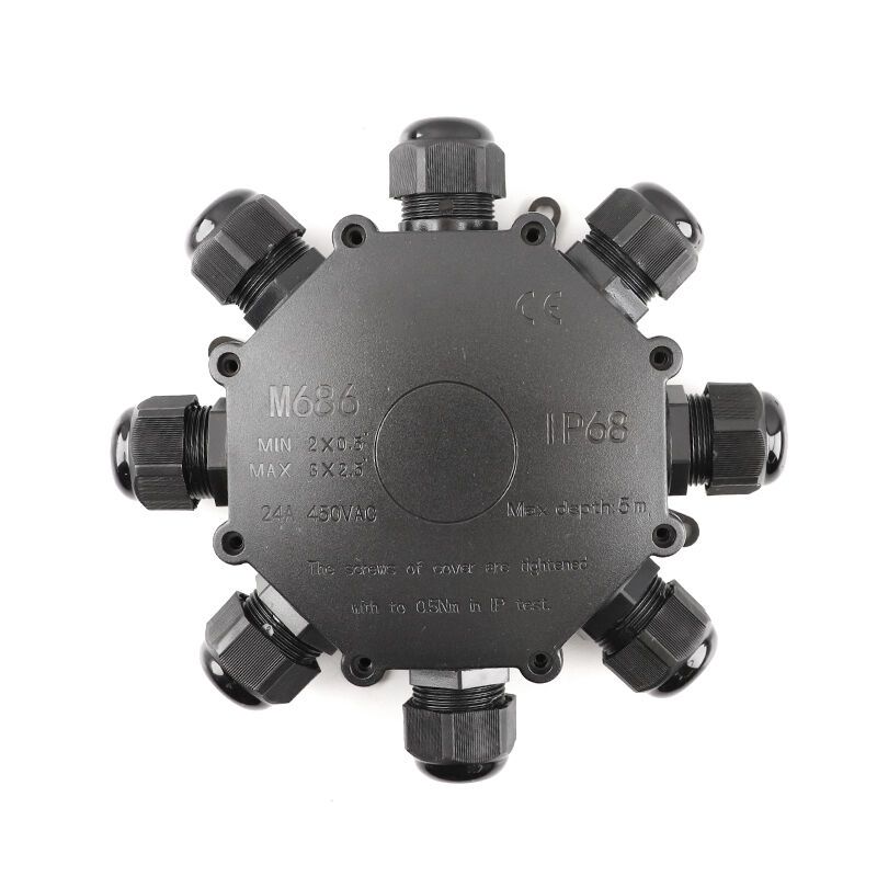 Wasserdichte runde 8-polige Kabelkupplung mit innenliegendem Wago-Stecker, IP68 Wasserdichte runde 8-polige Kabelkupplung mit innenliegendem Wago-Stecker, IP68