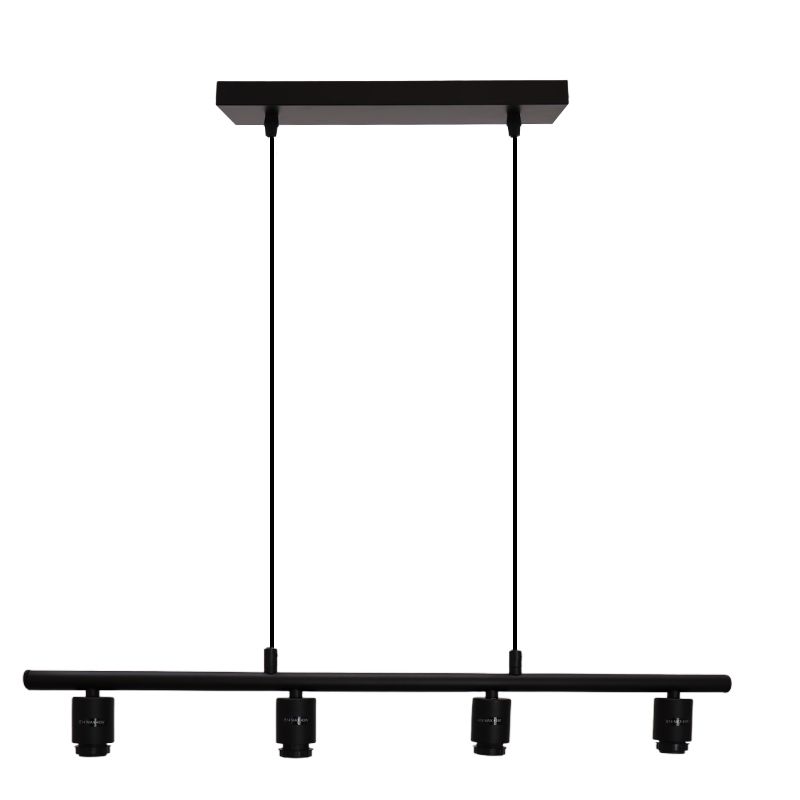 Aluminium Pendelleuchte ohne Schirm Schwarz, Rika