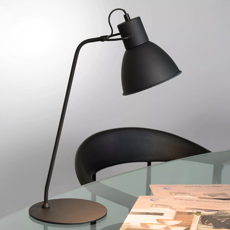 Schwarze Schreibtischlampe Modern, Shadi, mit Schalter