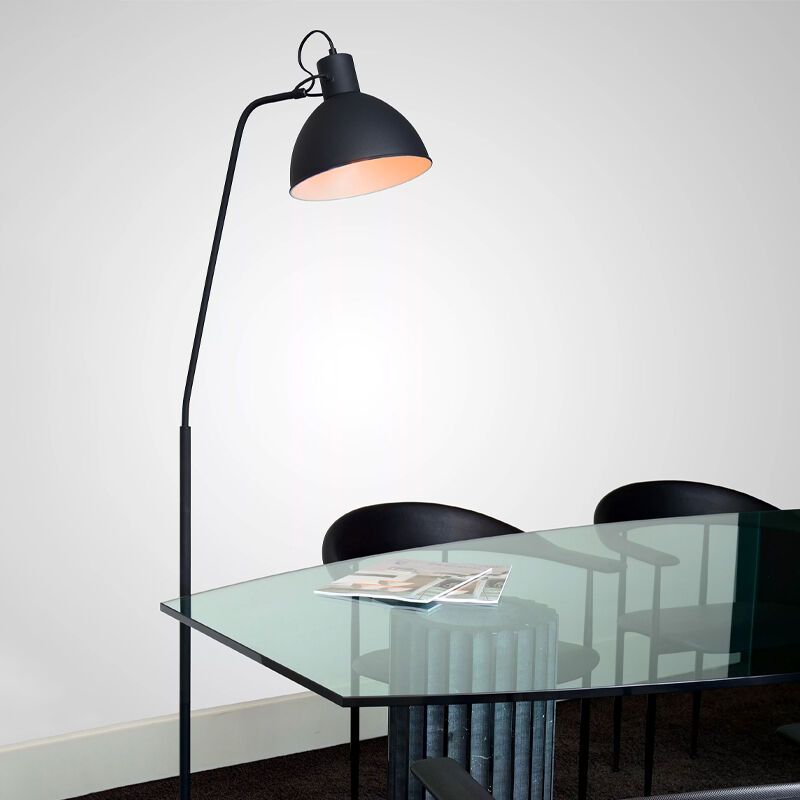 Schwarze Leselampe Stehlampe Modern, Shadi, mit Schalter
