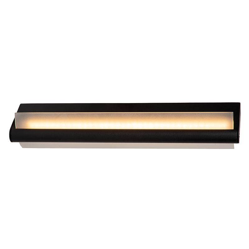 Schwarze Wandleuchte Badezimmer Modern, Wanda, 15W, 3000K LED, IP44 Schwarze Wandleuchte Badezimmer Modern, Wanda, 15W, 3000K LED, IP44